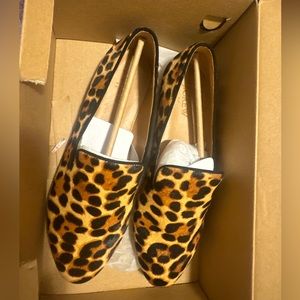 Calf hair smoking loafers